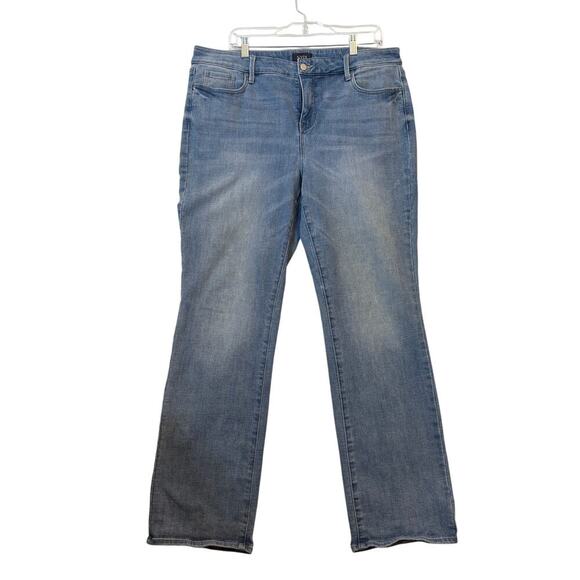 NYDJ Size 16 Blue Marilyn Straight Fit Jeans - Picture 1 of 8